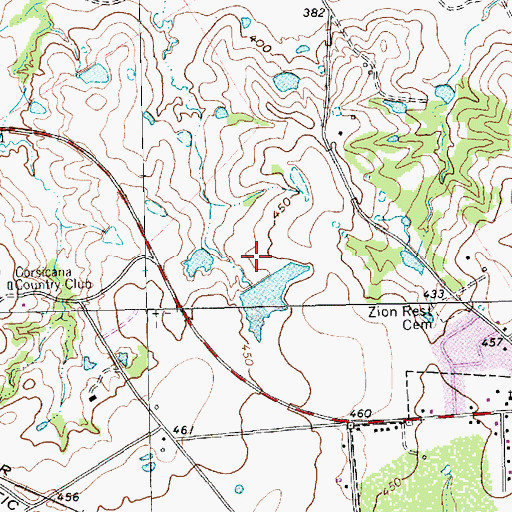 Topographic Map of Allison South Lake, TX