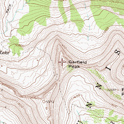 Topographic Map of Carfield Peak, CO