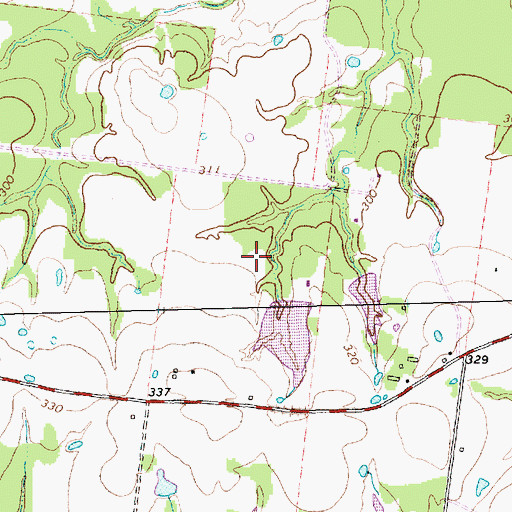 Topographic Map of LFD Ranch Lake Dam, TX