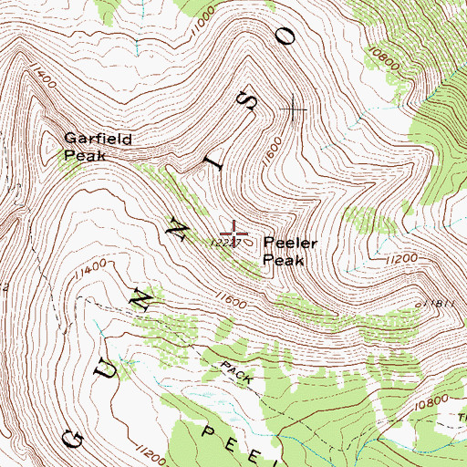 Topographic Map of Peeler Peak, CO