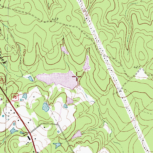 Topographic Map of Mitcham Lake Dam, TX