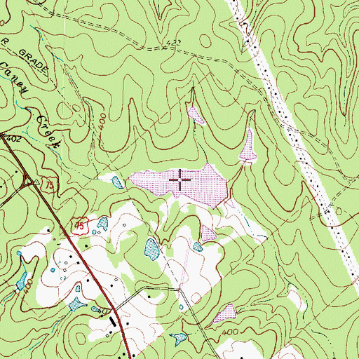 Topographic Map of Mitcham Lake, TX