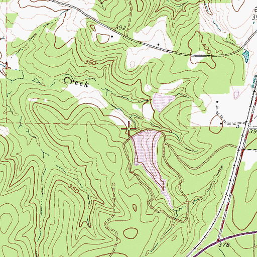 Topographic Map of McMillian Lake Dam, TX