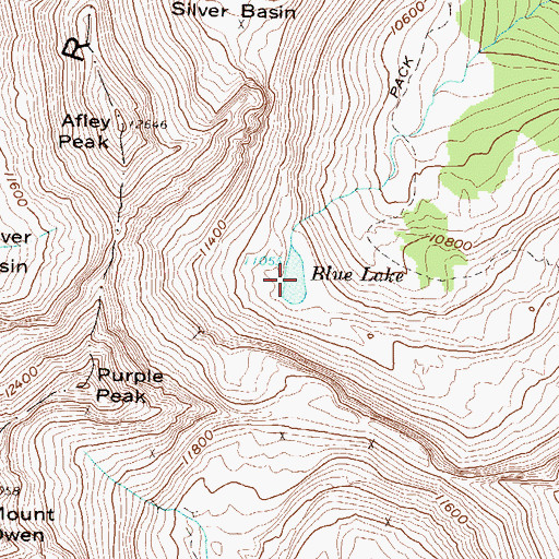 Topographic Map of Blue Lake, CO