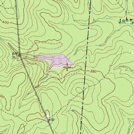 Topographic Map of Grace Lake Dam, TX