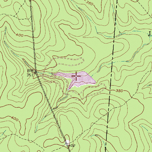 Topographic Map of Grace Lake, TX