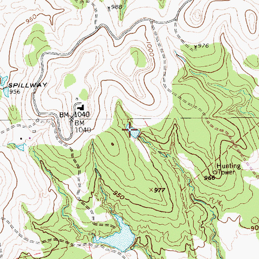 Topographic Map of Aldenhoven Lake, TX