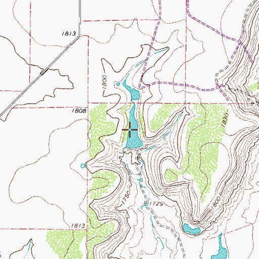 Topographic Map of Hunter Lake, TX