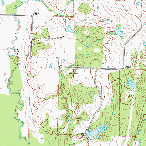 Topographic Map of Sandlin Lake Dam, TX