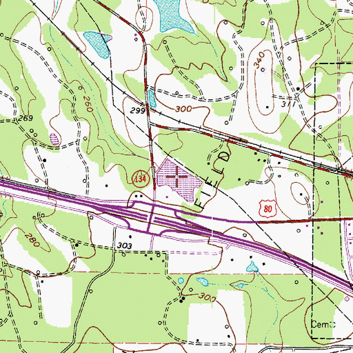 Topographic Map of Clearview Lake, TX