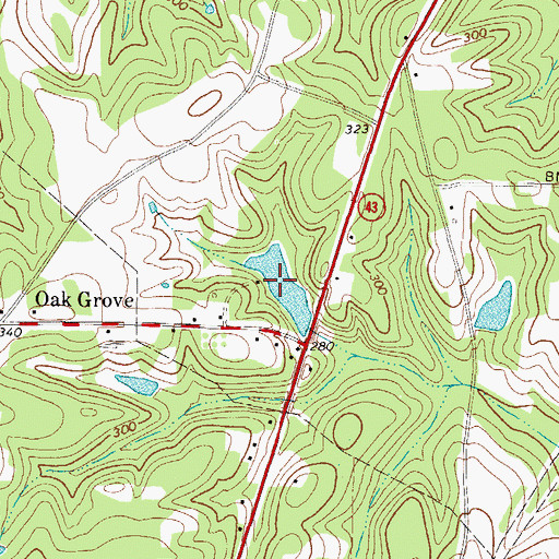 Topographic Map of Nickels Lake, TX