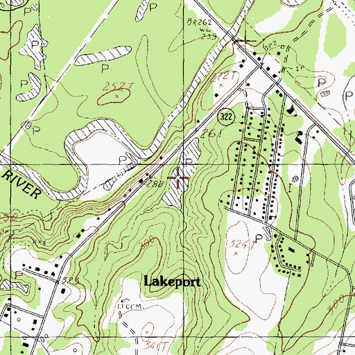 Topographic Map of Mitchell Lake, TX