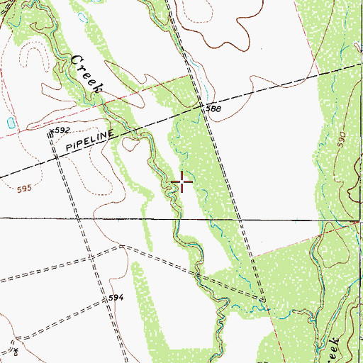 Topographic Map of E O Johnson Lake Number 2 Dam, TX