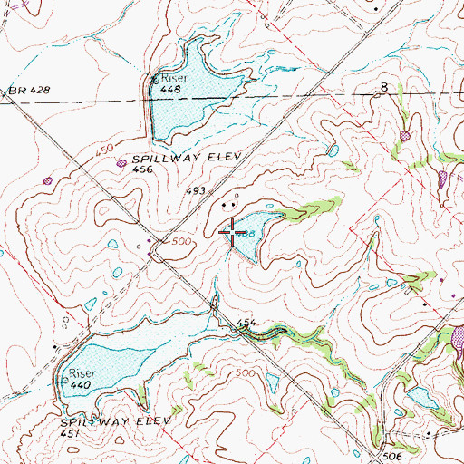 Topographic Map of University Park Lake Dam, TX