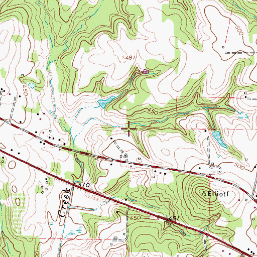 Topographic Map of Pinkerton Lake Dam, TX