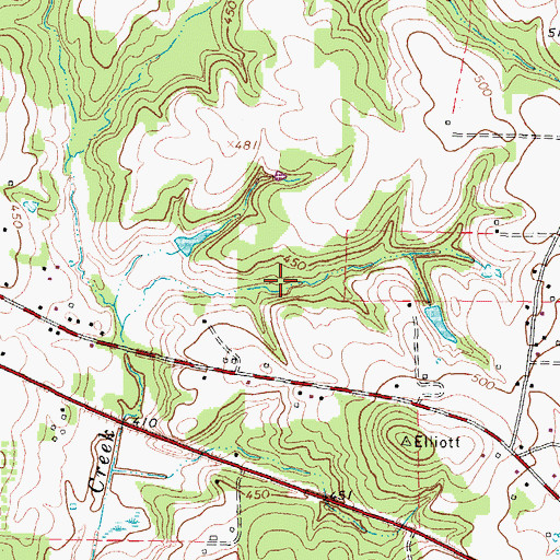 Topographic Map of Pinkerton Lake, TX