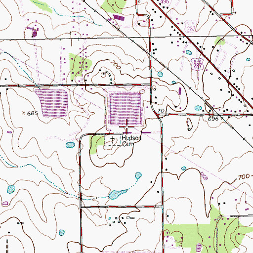 Topographic Map of East Balancing Reservoir, TX