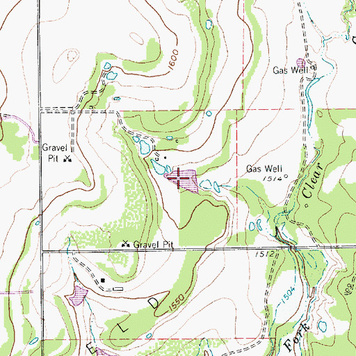 Topographic Map of Owens Lake, TX