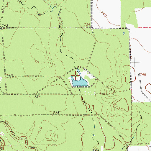 Topographic Map of Faseler Lake, TX