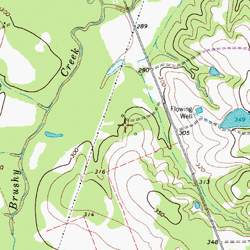 Topographic Map of Texas No Name Number 15 Dam, TX