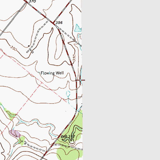 Topographic Map of Texas No Name Number 16 Dam, TX