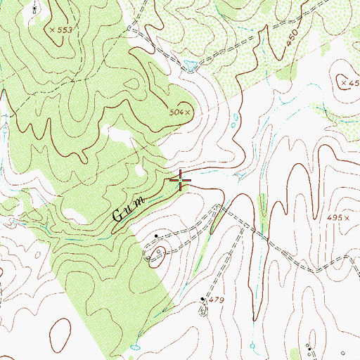 Topographic Map of Dagen Lake Dam, TX