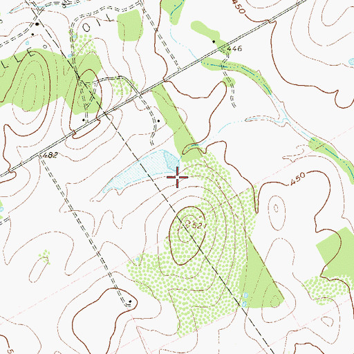 Topographic Map of Texas No Name Number 17 Dam, TX