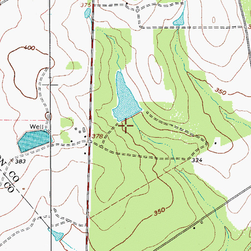 Topographic Map of Grimes Lake Dam, TX