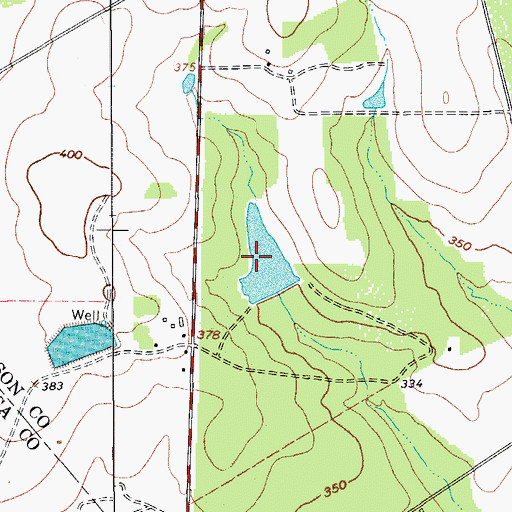 Topographic Map of Grimes Lake, TX