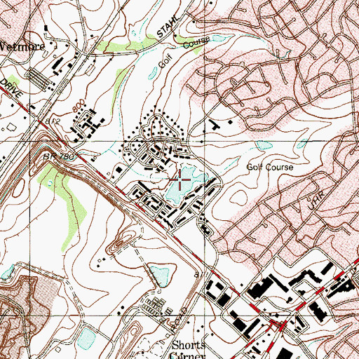 Topographic Map of Northern Hills Lake, TX
