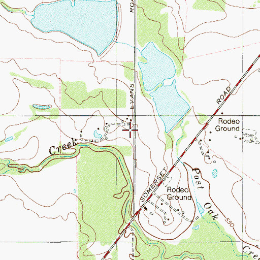 Topographic Map of Texas No Name Number 19 Dam, TX