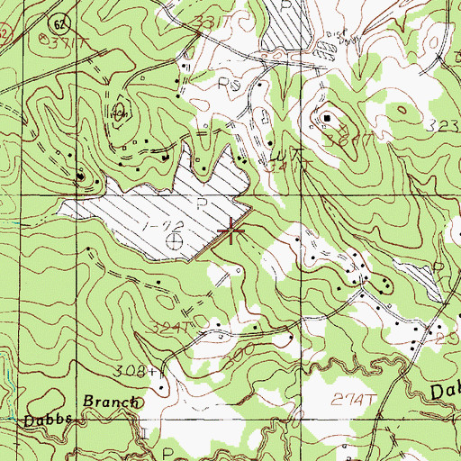 Topographic Map of Carter Lake Dam, TX