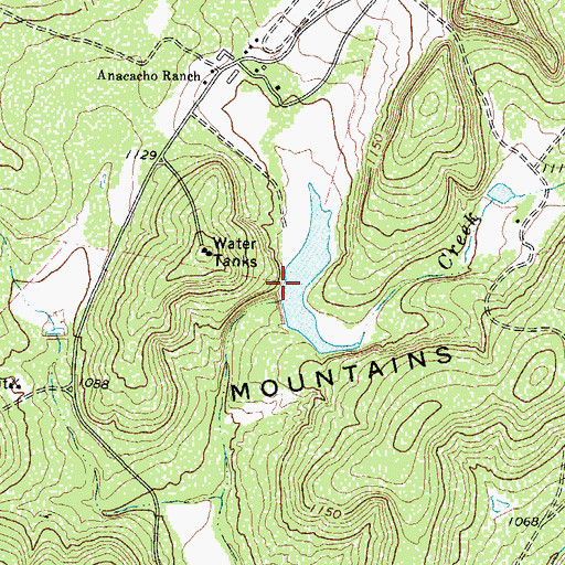 Topographic Map of Anacacho Lake, TX