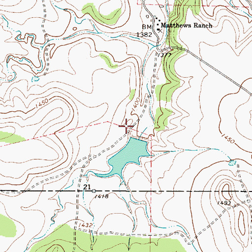 Topographic Map of Lambshead Tank Dam, TX