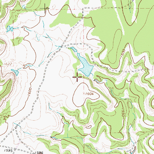 Topographic Map of Ada Tank Dam, TX