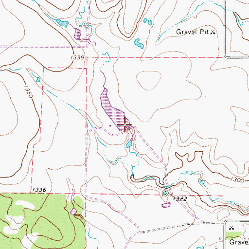 Topographic Map of Patterson Lake Number 1 Dam, TX