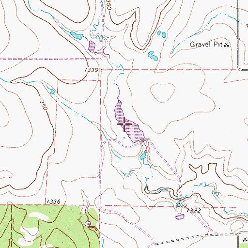 Topographic Map of Patterson Lake Number 1, TX
