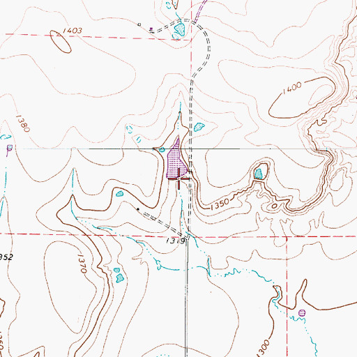 Topographic Map of Patterson Lake Number 2 Dam, TX
