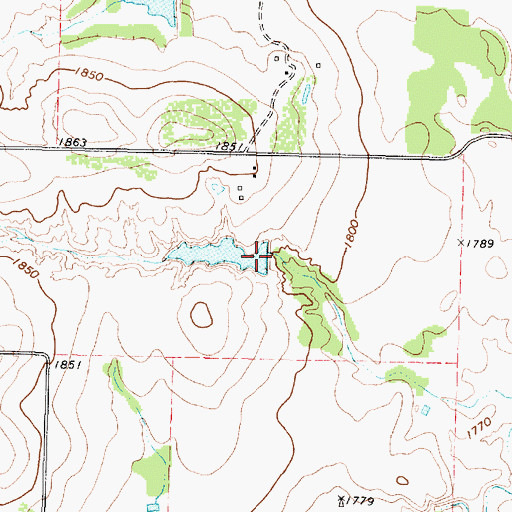 Topographic Map of Parker Lake Dam, TX