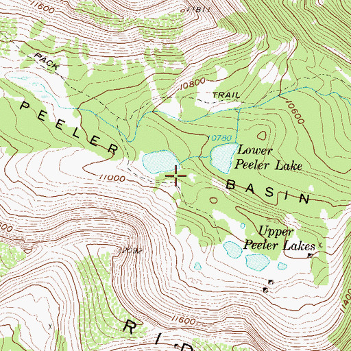 Topographic Map of Peeler Basin, CO