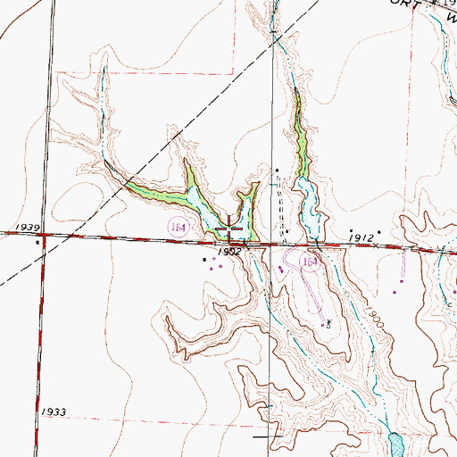 Topographic Map of Texas No Name Number 23 Dam, TX