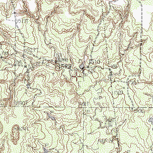 Topographic Map of Williams Lake Dam, TX