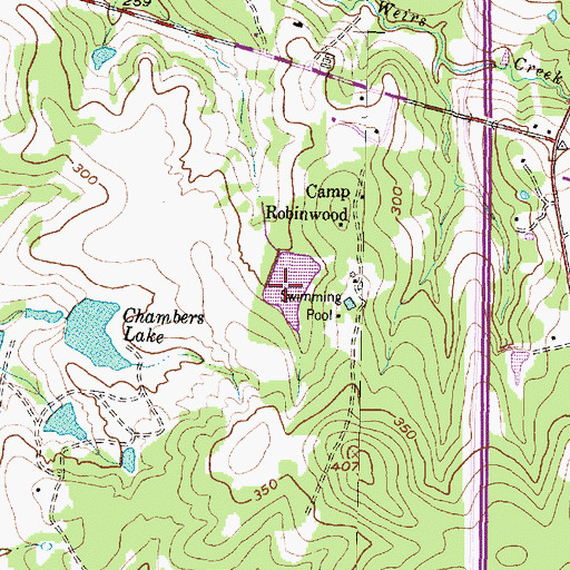 Topographic Map of Lake Ann, TX