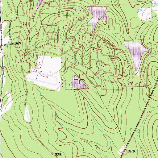 Topographic Map of Frontier Lake Dam, TX