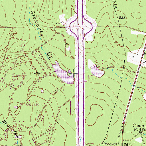 Topographic Map of Panorama Lake Dam, TX
