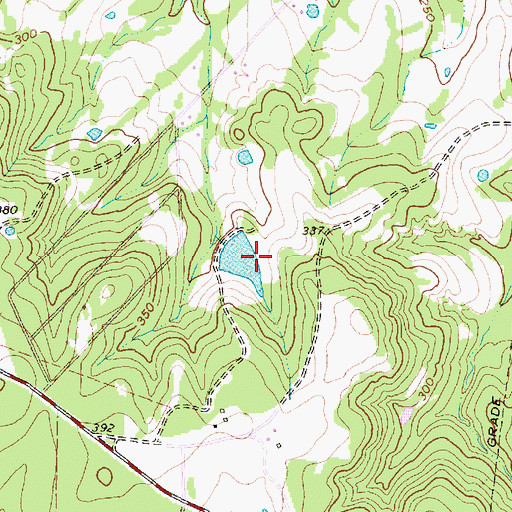 Topographic Map of A and W Ranch Lake Dam, TX