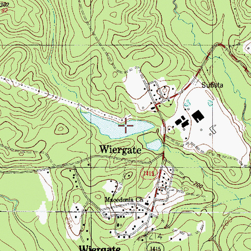 Topographic Map of Smith Lake, TX