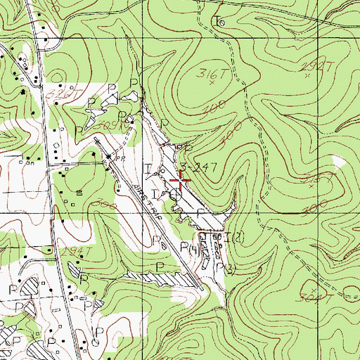 Topographic Map of Marshall Lake, TX