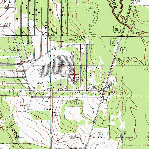 Topographic Map of Cougar Country Lake Dam, TX