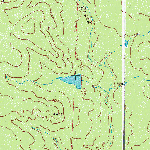 Topographic Map of Cameron Ranch Lake Number 4 Dam, TX